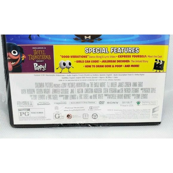 The Emoji Rated PG Children Family Movie (DVD, 2017) Brand New Sealed - Picture 4 of 6